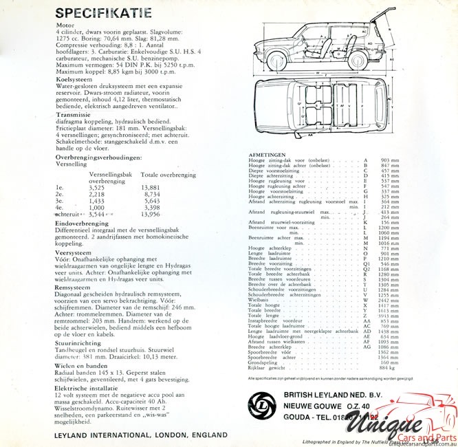 1975 Austin Allegro 1300 Estate Brochure Page 10